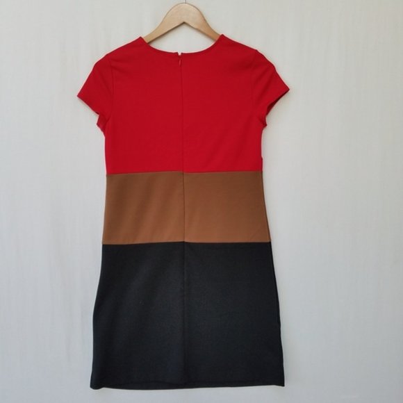 LOFT Ann Taylor Striped Color Block Comfy Knit Tee Shirt Dress - Picture 7 of 9